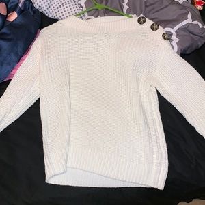 White long sleeve top